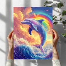  Regenbogen Delfin Premium