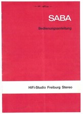 Saba Bedienungsanleitung user manual für HiFi Studio Freiburg Stereo deutsc Copy