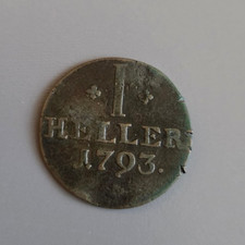 Hessen-Kassel Cu Heller 1793 Wilhelm IX. 1785-1803