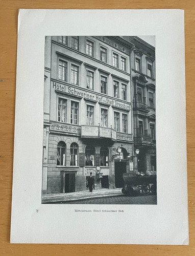 Lithographie hotel schweriner - lithographie,