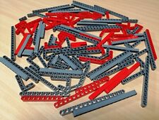 LEGO TECHNIC 100 Stück Liftarme rot dunkelgrau / Lochstangen Technik Konvolut