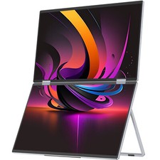 15,6 Zoll 2*Laptop Monitor Triple Monitor 180° Automatische Drehung Dual Screen