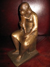 Große Bronze Skulptur Mutter