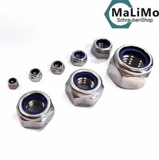 Selbstsichernde Muttern Edelstahl Sechskant Stoppmuttern DIN 985 A2 V2A rostfrei