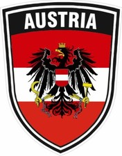 Austria Österreich Wappen Aufkleber PKW Europa Flagge konturgestanzt Nr. 9065