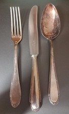 1x Essbesteck, Messer, Gabel Löffel WMF Modell 200 Kreuzband in gutem Zustand 