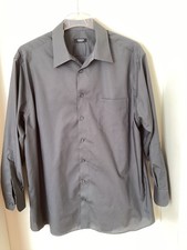 Walbusch Extraglatt Comfort Fit verkürzt Hemd grau 44 XL neu 