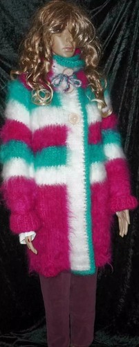 Jacke strickjacke langhaar - jacke,