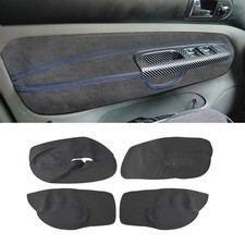 4x Wildleder Blaue Linie