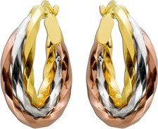 Tricolor DreifarbigCreolen 333