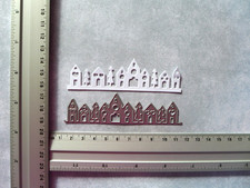 Stanzschablone Weihnachten/Winter/Häuserzeile mit Tannenbäumen - RAR