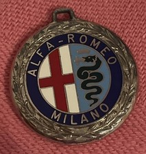 Echt Vintage: Alfa Romeo Medaillon für Autoschlüssel Schlüsselanhänger * 3,7 cm