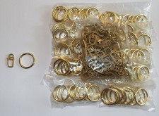 100 Metall Gardinenringe messing glanz für Vorhangstangen 12 mm - 16 mm - 20 mm