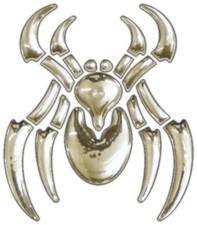 3D-Chrome-Sticker Spinne 45 x