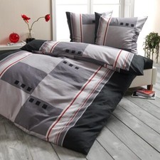 Flanell Bettwäsche Davos grau