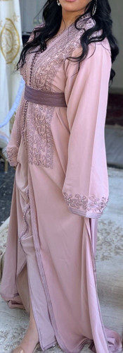 Rosa damen kaftan mit - rosa,