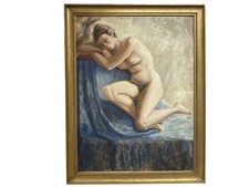 öl auf karton portrait - Öl,