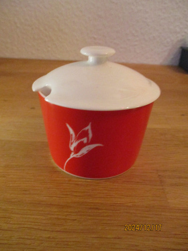 Zuckerdose dibbern rot - zuckerdose,
