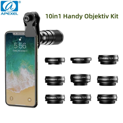 Apexel 10in1 objektiv - apexel, fish