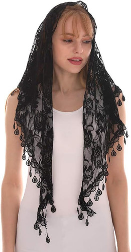 Mantilla schleier mit spitze - mit,
