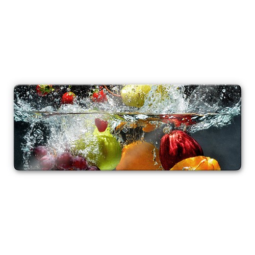 Glasbild erfrischendes obst - glasbild,
