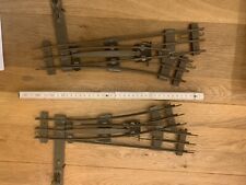 Alte Blecheisenbahn Spur 0 - Set mit 2 Weichen manuelle Bedienung