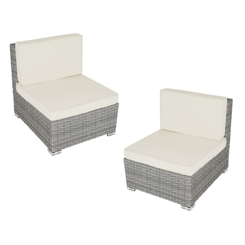 2er set rattan lounge - set,