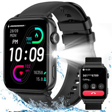 Smartwatch Herren mit Schrittzähler Pulsuhr Armbanduhr Sportuhr für Android iOS