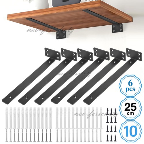 Regalhalterung schwarz - 6x,