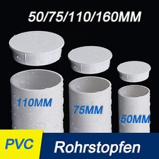 PVC Abflussrohr Endkappe Rohr