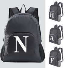 Herren 100 % SCHLICHT SCHWARZ Rucksack & Rucksacktasche - SPORTARBEIT REISEN SCHULE WANDERN