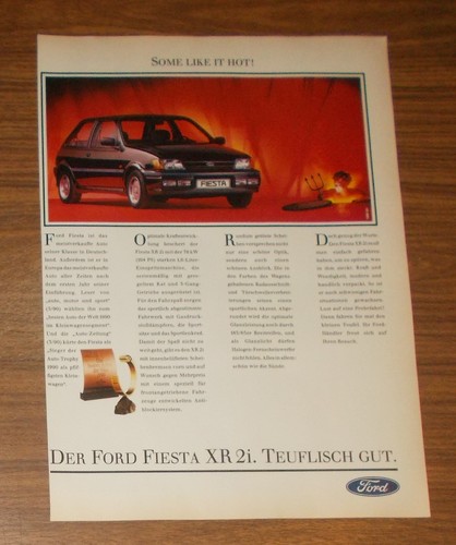 Seltene werbung ford fiesta - fiesta, xr