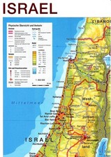 Landkarte Israel politisch