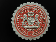 Siegelmarke Freie Hansestadt Bremen Polizei - Direktion