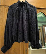 XS Mega Oversize Bluse Ballon Ballonbluse Tunika Schwarz H&M Extravagant Blogger