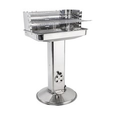 XXL Säulengrill Edelstahl