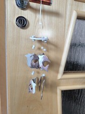 Windspiel Keramik Ton Glocke Haus Garten Delfin