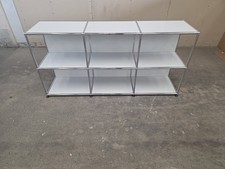 USM Haller Aktenregal offen 6 Fächer hellgrau chrom 152cm breit