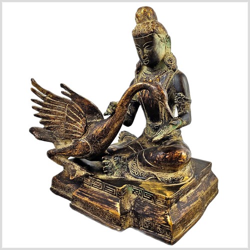 Buddha und der schwan messing - und,