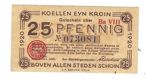 Notgeld köln stadt - ,