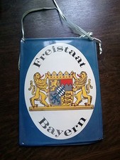 Blechschild Freistaat Bayern Wappen Löwe Blau 15x20cm