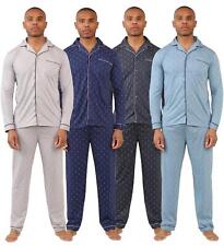 Herren Klassisch Verschiedene Langarm Pyjama Set Soft Touch Knopfleiste Nachtwäsche