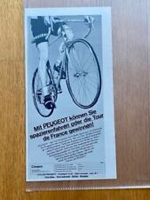 Peugeot Fahrrad Spazierenfahren oder Tour de France 1981 Vintage Werbung Reklame