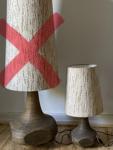Original 60er keramik lampe - keramik, lampe-