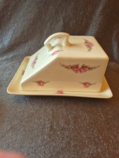 Max Roesler Käseglocke Rosendekor Butterdose Rodach