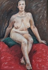 Pastell gemälde akt - akt, frau