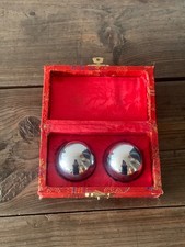 qi gong klang kugeln, silber glänzend 
