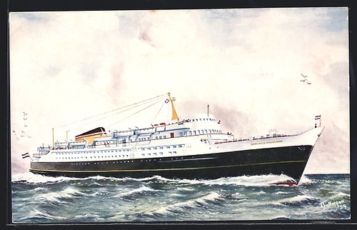 Künstler passagierschiff - künstler-ak,