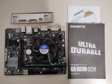 Gigabyte H81M-D2W Mainboard mit Intel G3220 CPU und 4GB RAM PCIe Slots