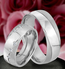 2 Hochzeitsringe Trauringe Eheringe mit  6 Steinen , inkl. Gravur ,  JE97-6